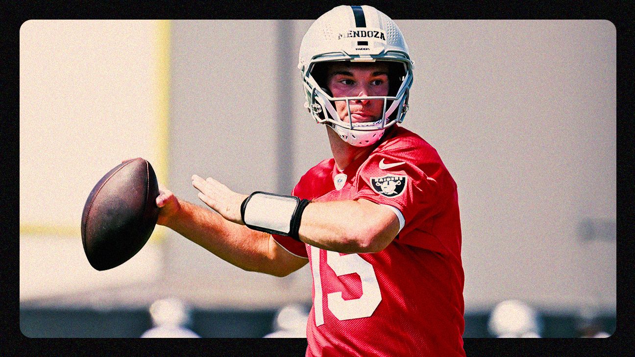 Las Vegas Raiders Players Share Initial Thoughts on Rookie Quarterback Fernando Mendoza During OTAs